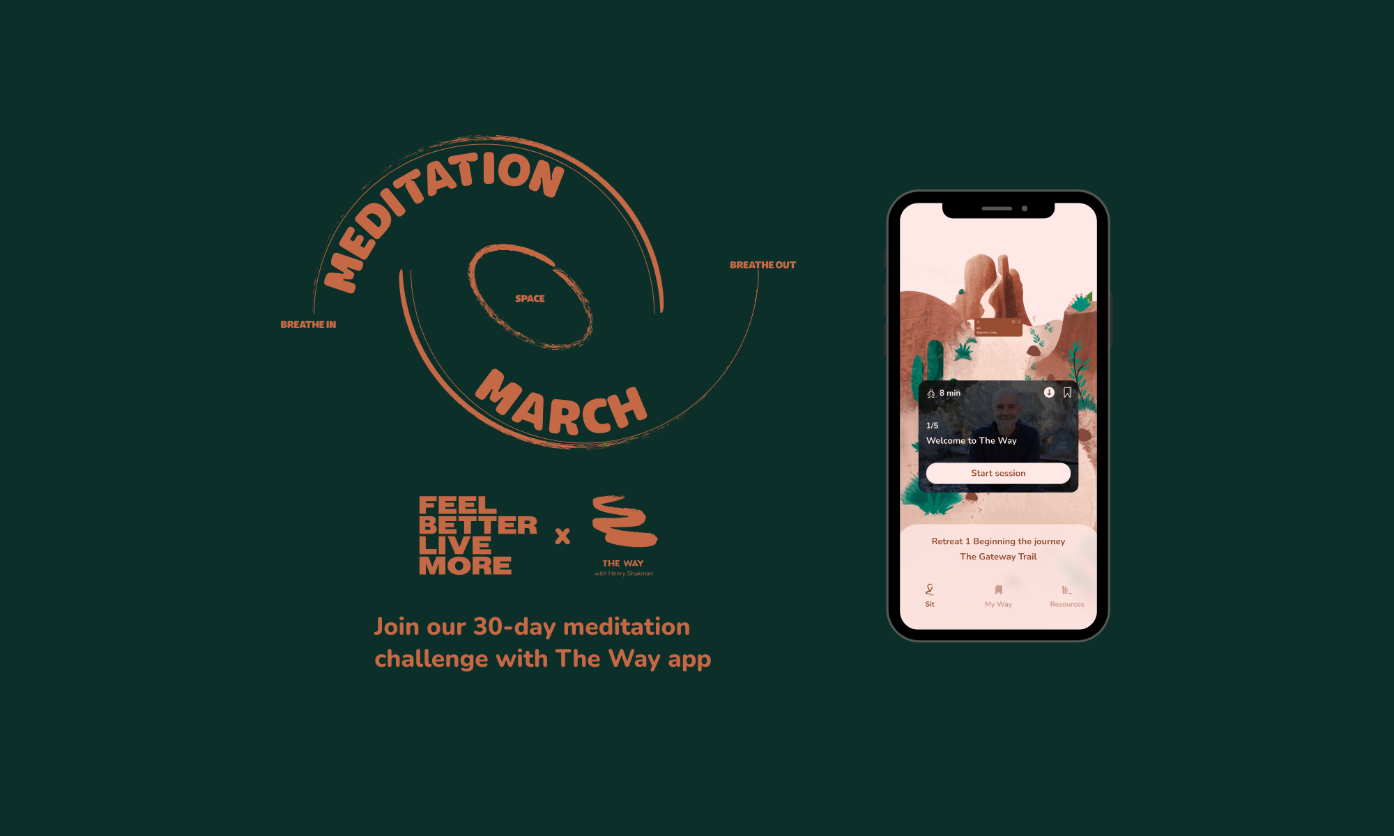 FBLMxTW March Meditation - website home slider - 2000 × 1200 (3) Join our 30-day meditation challenge with The Way app